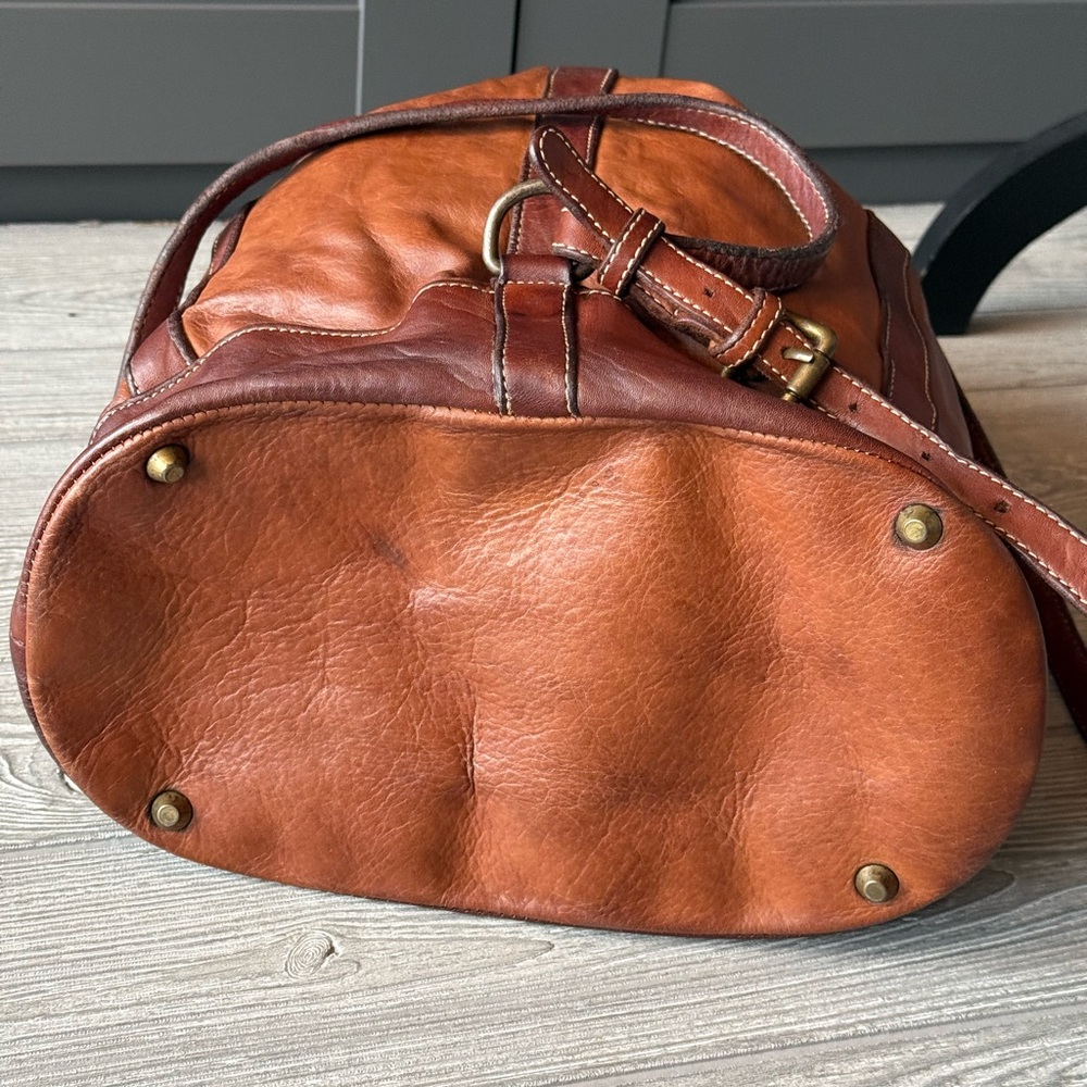 Sundance Cheval 2 tone leather vintage backpack/shoulder bag. First generation - Picture 6 of 16